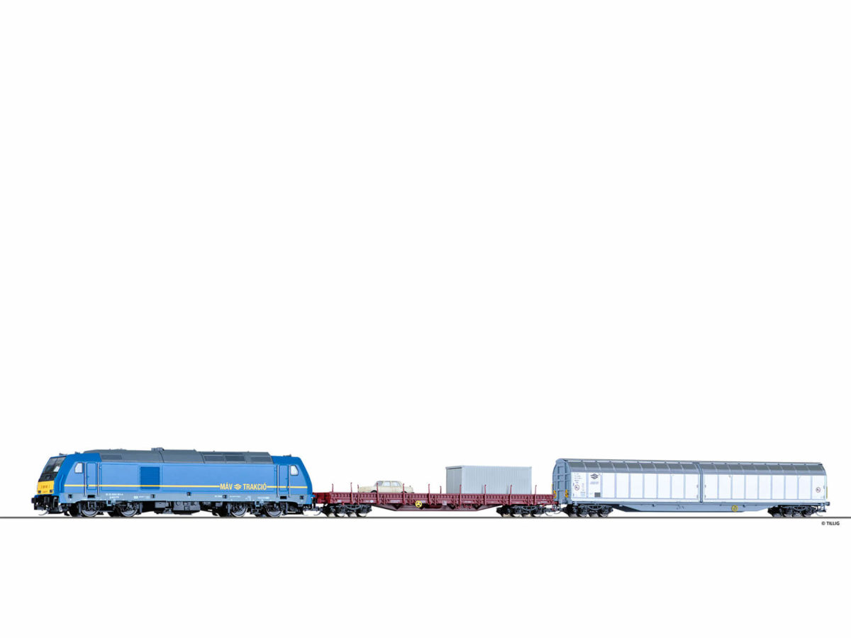 Tillig 01438 Einsteigerset-Güterzug mit Bettungsgleisoval der MAV, Ep. VI...
