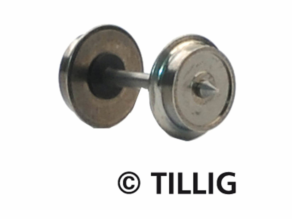 Tillig 08818 Metallradsatz Ø 7,5 mm, einseitig isoliert, Länge 18,6 mm (Beutel à 8 Stück)...