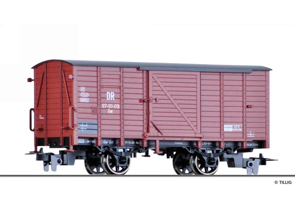 Tillig 05905 Gedeckter Güterwagen Gw der DR, Ep. III...